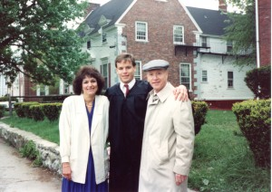 Brian with his parents
